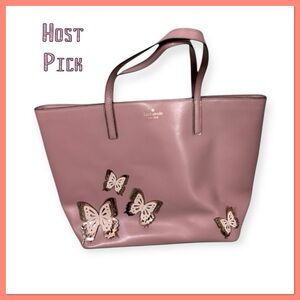 🔥 Host Pick 🔥Kate Spade New York All The Buzz Metallic Butterfly Tote Bag -Rare